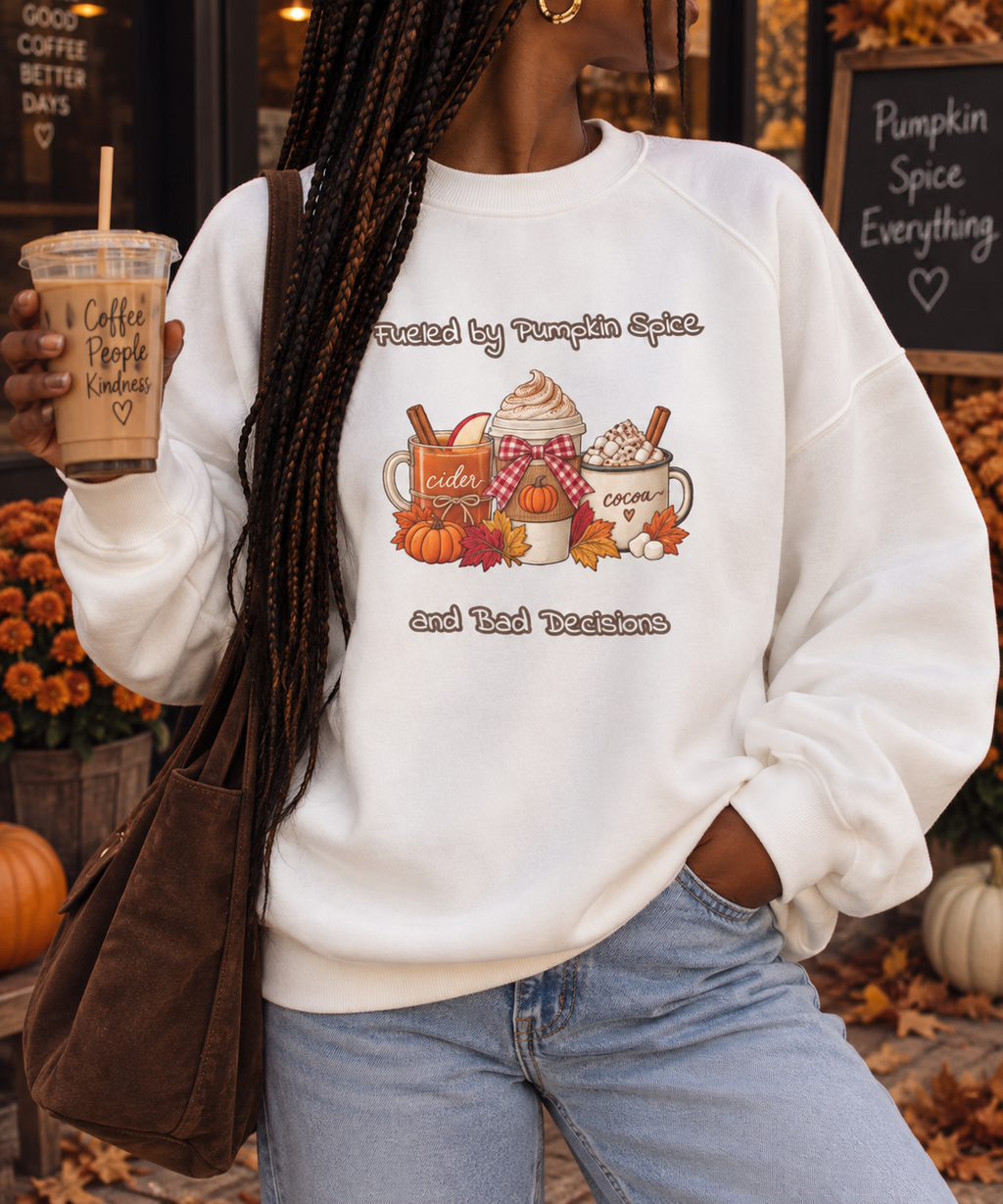 The "Pumpkin Spice & Bad Decisions" Heavyweight Crewneck
